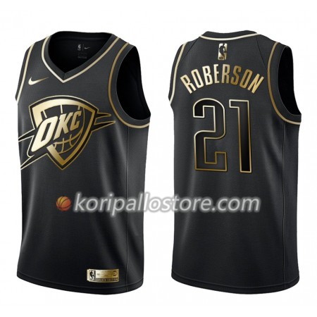 Oklahoma City Thunder Andre Roberson 21 Nike Musta Golden Edition Miesten Pelipaidat Swingman 